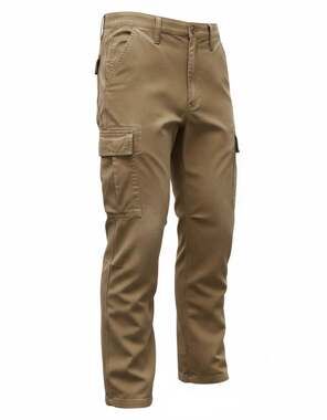 Regal Wear Men's Tan Utility Cargo Pants with Side Pockets